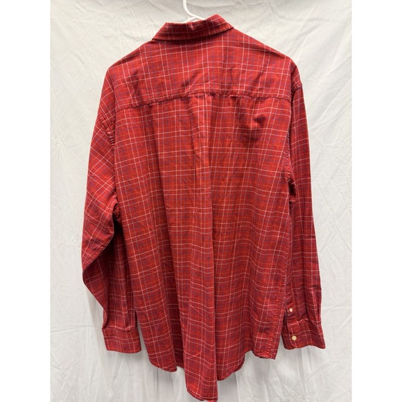 Lyle & Scott Shirt Mens XXL Cotton Button Down Red Plaid Long Sleeve - Picture 4 of 4